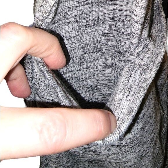 Athleta Heather Gray Kickback Sweatshirt Zip Up Cowl Neck Jacket Size M - Picture 9 of 12